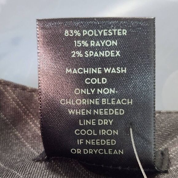 Ann Taylor Gray Pinstripe Trousers NWT Size 8 Gray Stripe Dress Pants - Picture 9 of 10